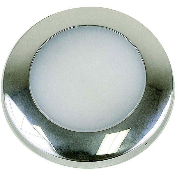 Scandvik 41670P S3 Surface Mount LED Downlight w/Stainless Bezel, Cool White / Blue